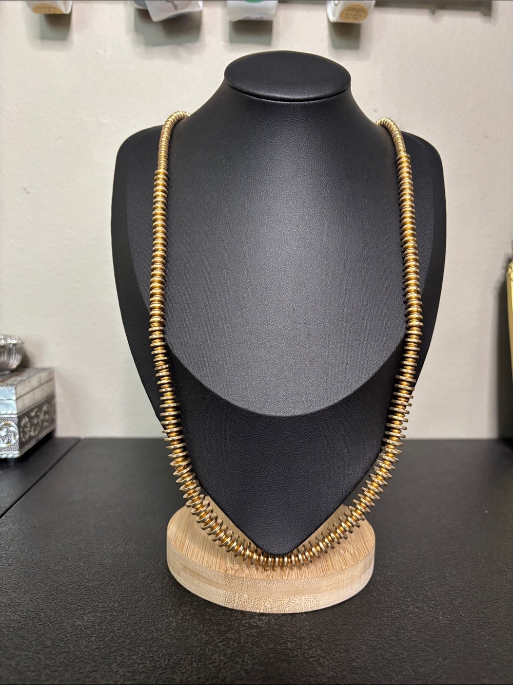 Banana Republic Gold-Tone Beaded Women's Long Necklace